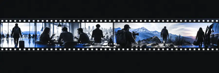 Illustration representing a source video before clip selection